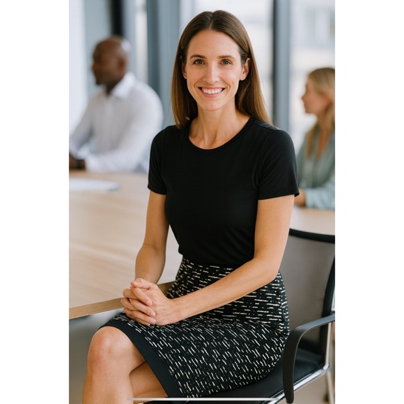 W WORTH SKIRT KNEE LENGTH PENCIL BACK ZIP BACK KNEE VENT CAREERCORE BUSINESS 6 - Picture 1 of 10